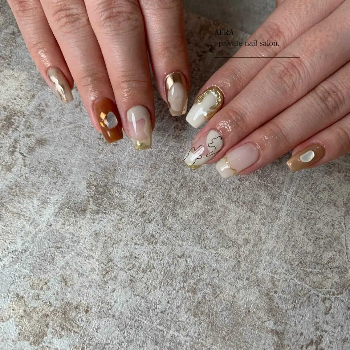 ネイル AERA nail shino🐱⸝꙳のネイルデザイン