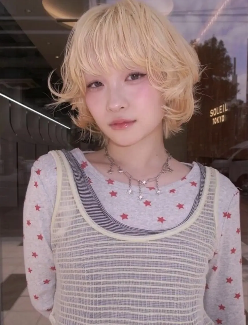カラー カット ヘアカラー トリートメント 大人韓国レイヤー🫧 暖色カラー/はるのヘアスタイル