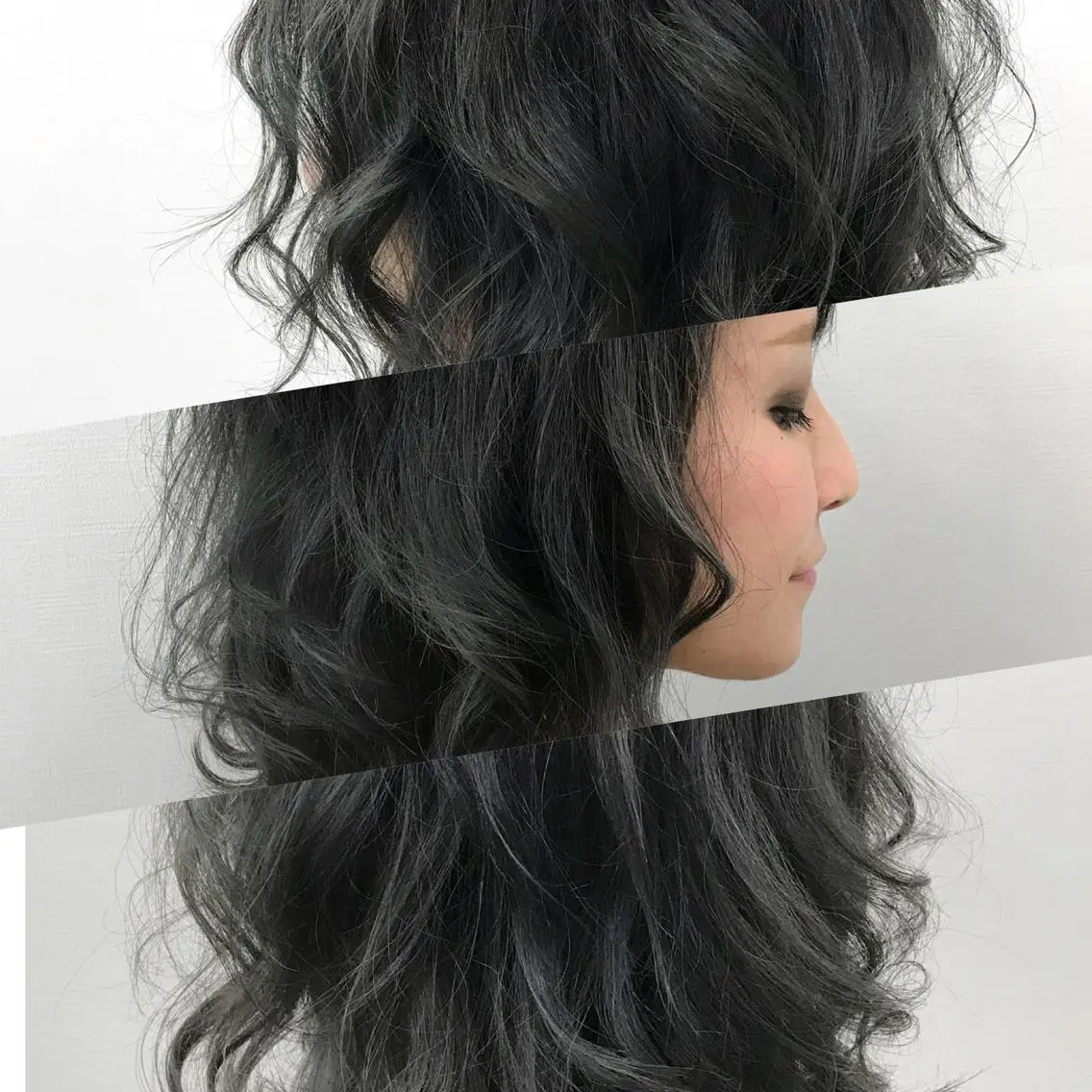 ミディアム カラー ヘアアレンジ グレージュ ハイライトカラー ハイライト 丹野 圭太のヘアスタイル