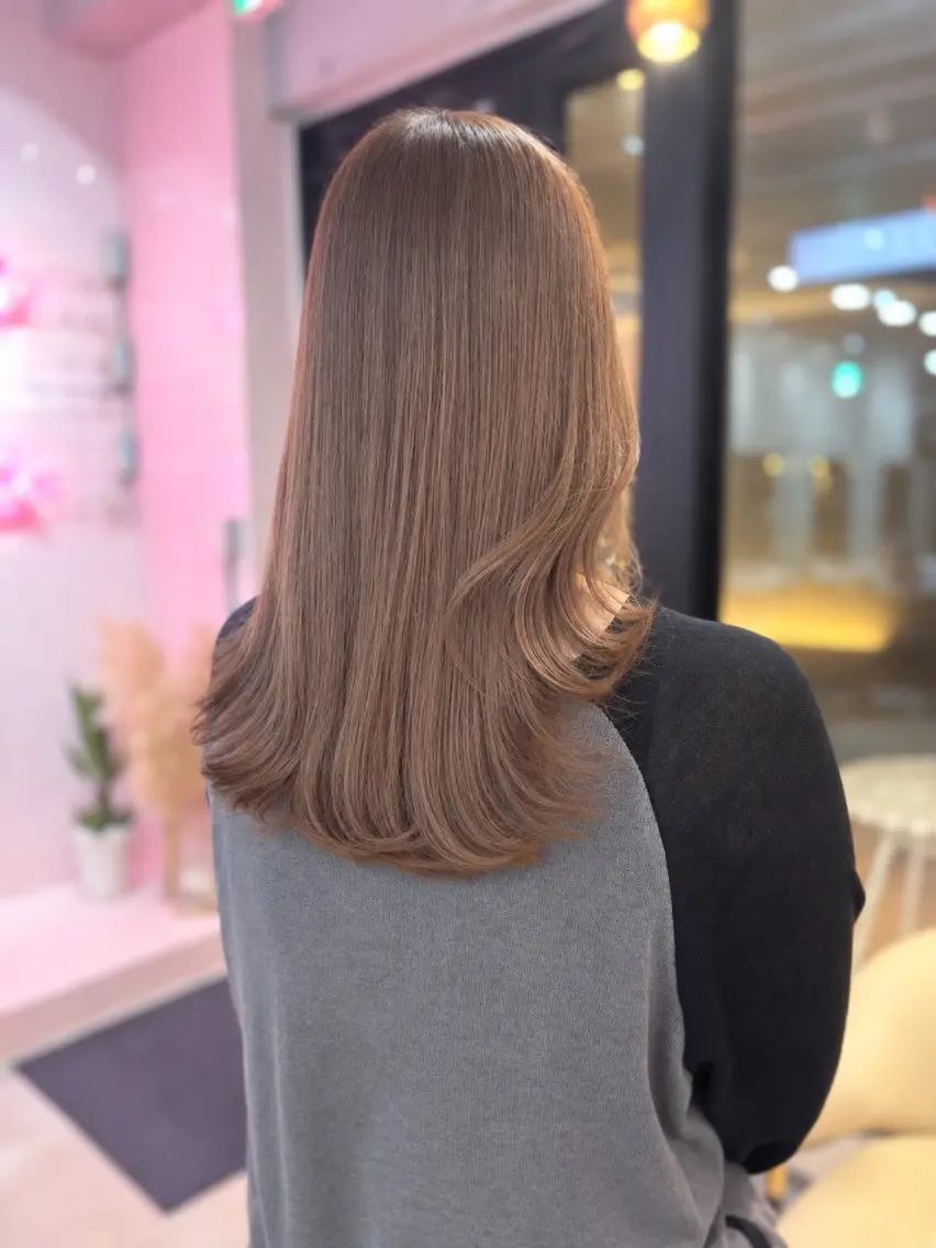 ロング 顔まわりレイヤー レイヤーカット カット モデル募集🎀あゆみのヘアスタイル
