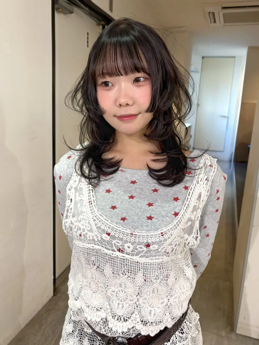 ミディアム カラー カット ヘアカラー mizuki/ピンク ベージュ.レイヤーのヘアスタイル