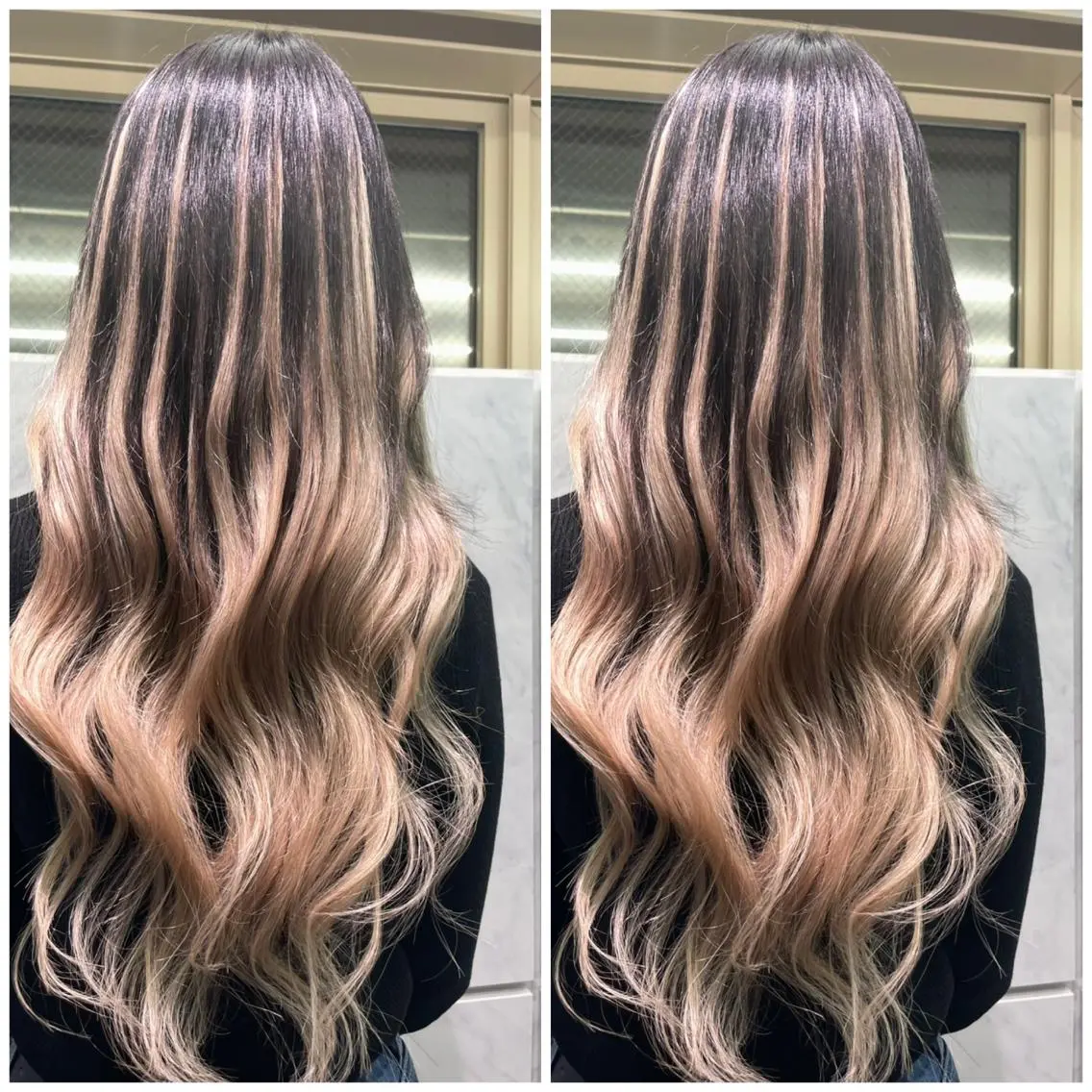 ロング プルエクステ エクステ ハイライト レイヤーカット カット ヘアカラー エクステ 🦋プルエクステ ARISA🦋のヘアスタイル
