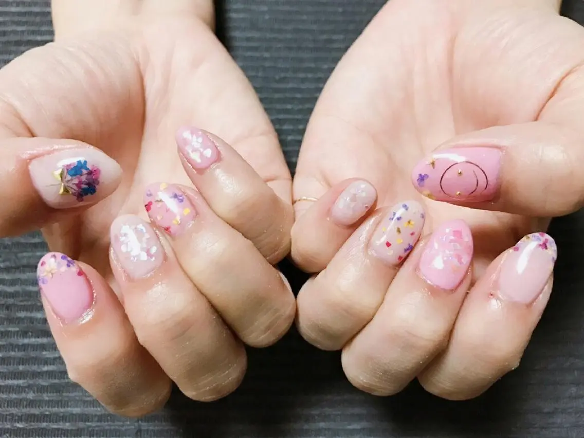 ネイル モチの良さ◉ フィルインネイル♡のネイルデザイン