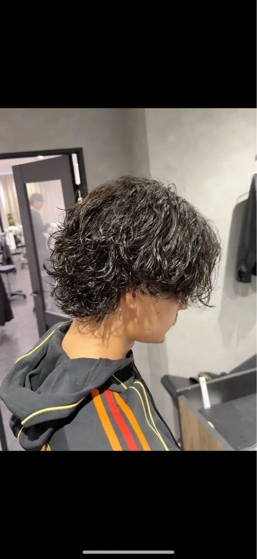 ミディアム パーマ メンズ カット パーマ メンズパーマ特化 美容師kouyaのヘアスタイル