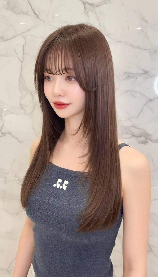 ロング カット ヘアカラー ♡大人カワイイ hair♡徳井はやとのヘアスタイル