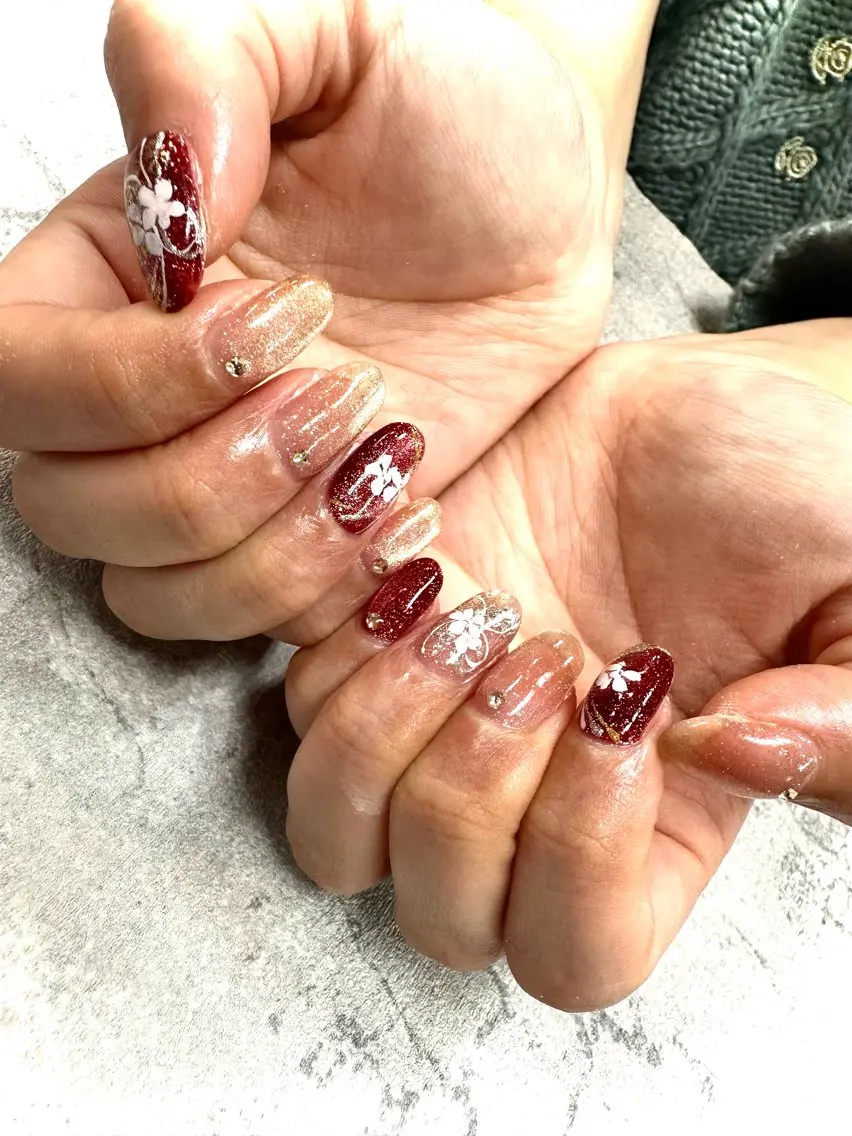 ネイル フラワーネイル マグネットネイル ハンドネイル .N YUKIのネイルデザイン