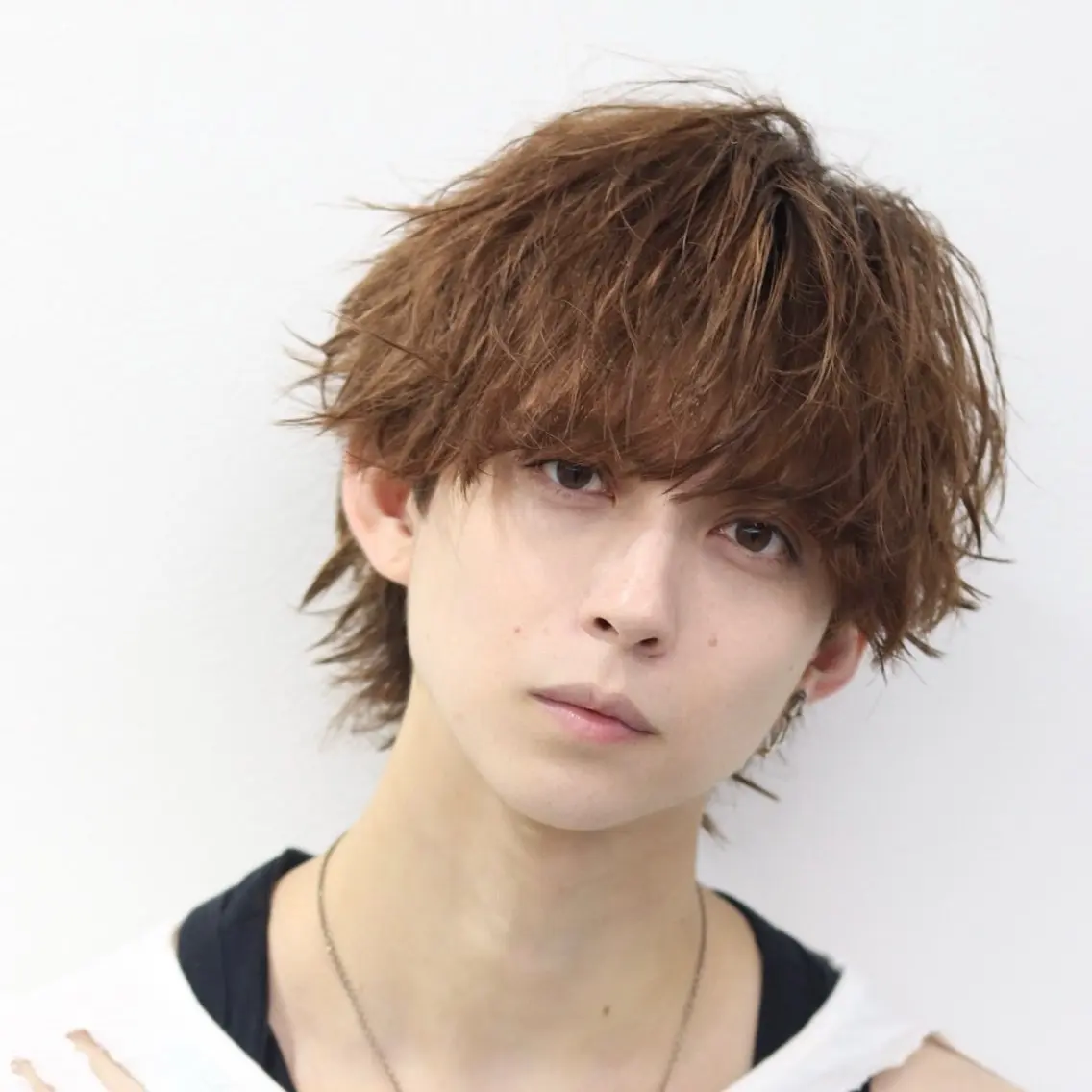 ミディアム カラー パーマ メンズ カット ヘアカラー トリートメント ハイトーン/メンズマ ッシュ/KYOHEIのヘアスタイル