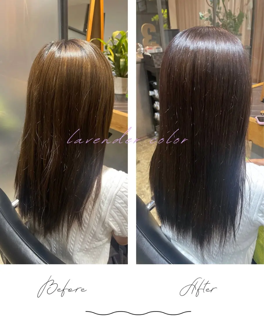 カラー ラベンダーカラー カット ヘアカラー トリートメント 🌱ONE003🌱 原田涼香のヘアスタイル