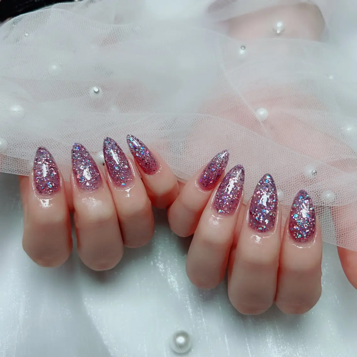ネイル フラワーネイル ワンホンネイル ハンドネイル Cute Tips nailのネイルデザイン