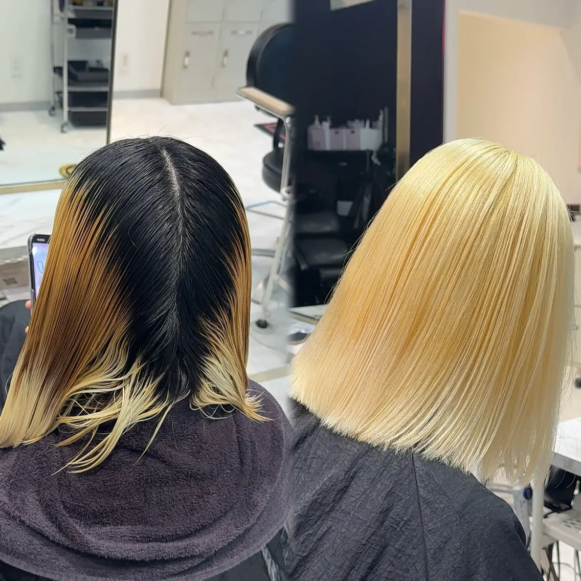 セミロング カラー ヘアアレンジ ヘアカラー 【🥀履歴修正🥀】 ハイトーン職人/拓真のヘアスタイル