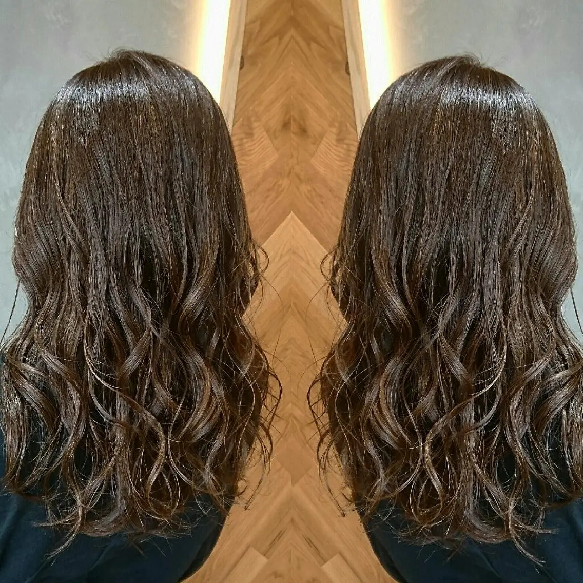 ロング カラー ヘアアレンジ ブラウンカラー センター南 SEIJIのヘアスタイル