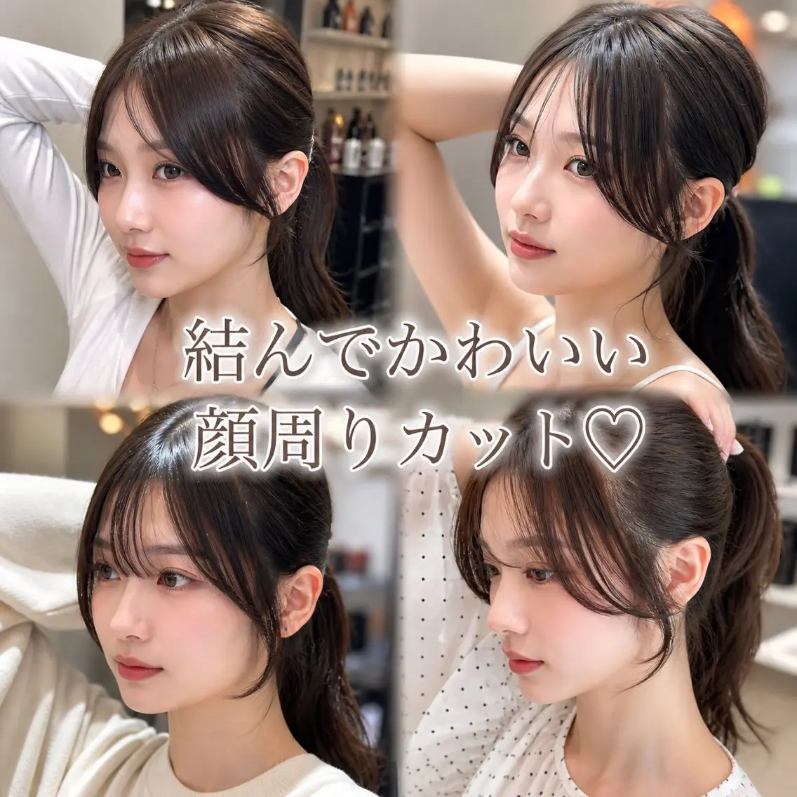 《ご新規様限定メニュー🤍》前髪顔まわりカット+透明感カラー+スチーム質感再生トリートメント🤍コテ巻仕上げ韓国ヘアの写真