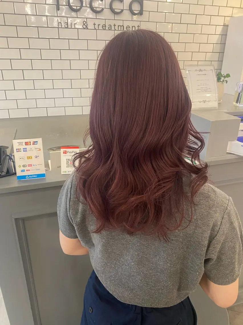 セミロング ヘアカラー トリートメント HARUKA🍒 toccaのヘアスタイル