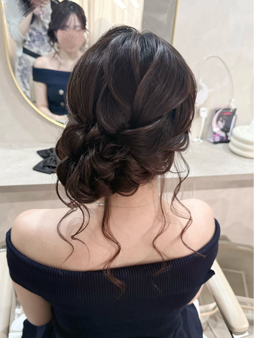 ヘアアレンジ ヘアセット セットサロンCURE 🩵あんみのマツエク・マツパデザイン