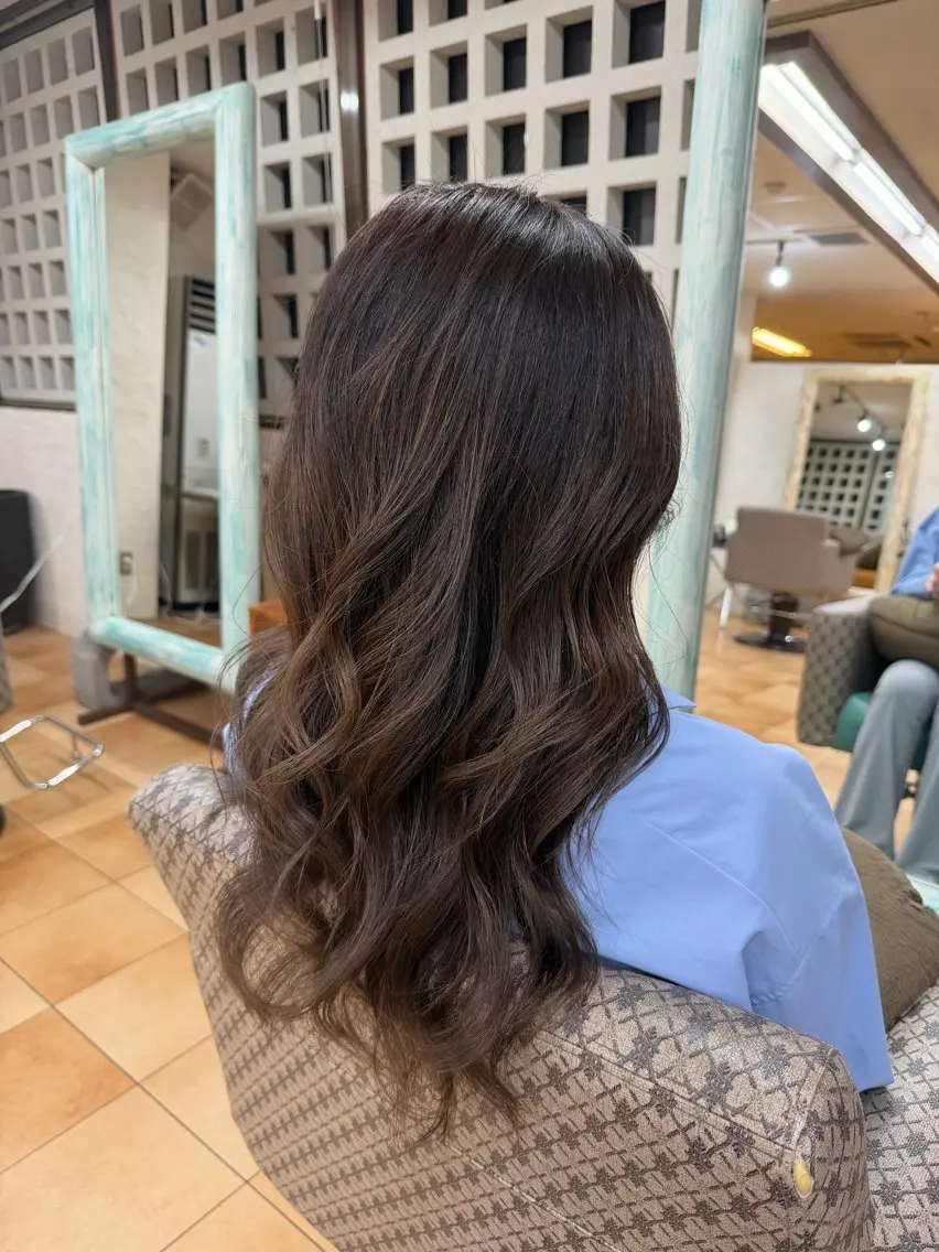ロング カット ヘアカラー トリートメント 縮毛/髪質改善/ 円山/HAYATOのヘアスタイル