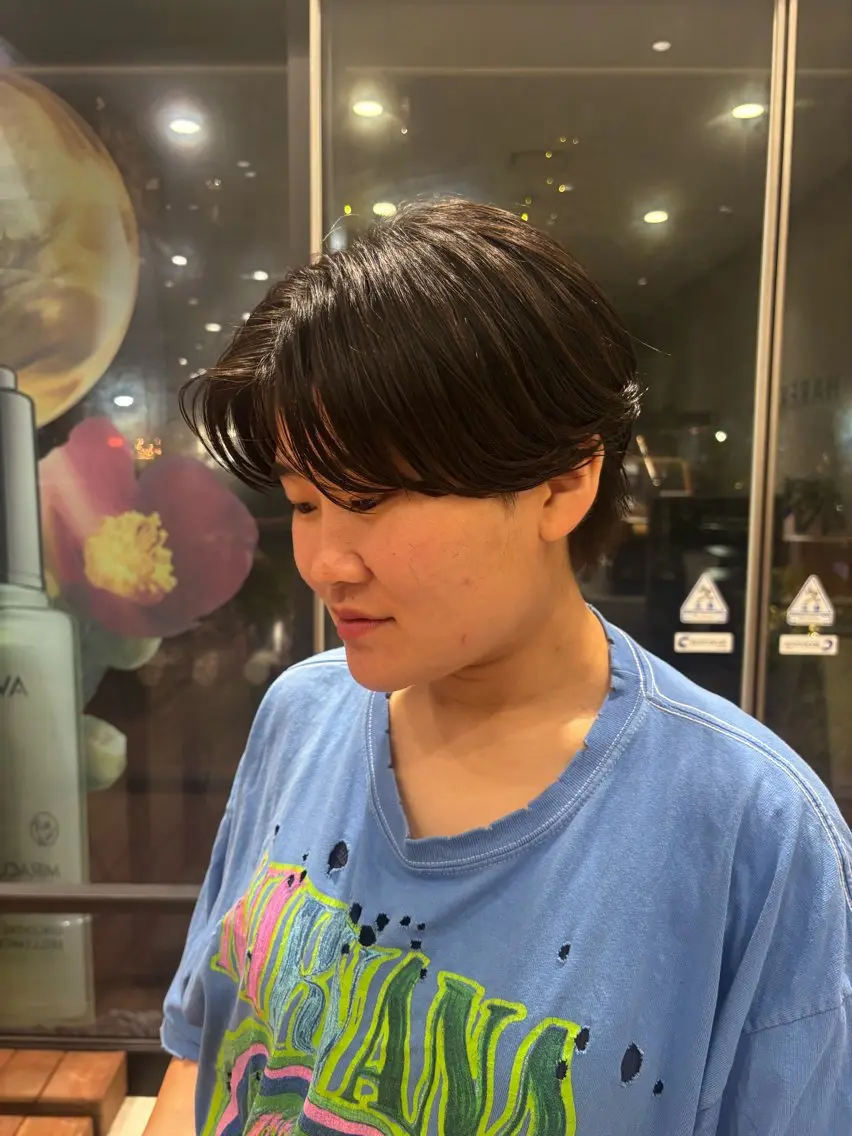 ショート カット パーマ げんば ななのヘアスタイル