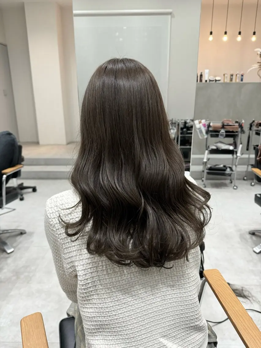 セミロング カラー 瀬戸 秀孝のヘアスタイル