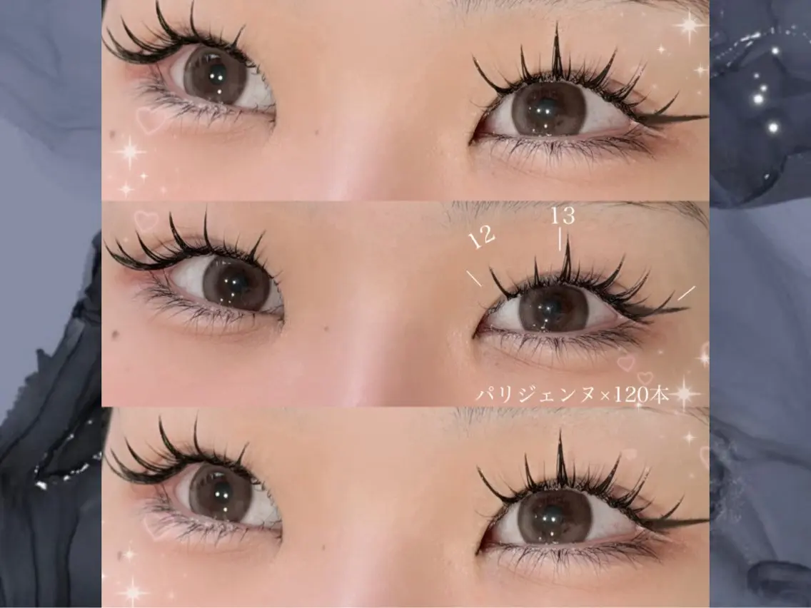 マツエク・マツパ Merci𖤐´ 長谷川　【万代】のマツエク・マツパデザイン