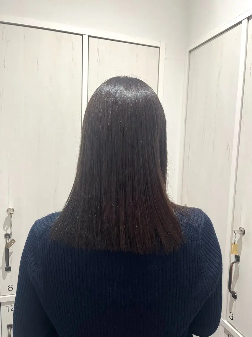 セミロング カラー ヘアアレンジ ヘアカラー トリートメント 🐰あみ【艶カラー/ 縮毛矯正】🫧のヘアスタイル