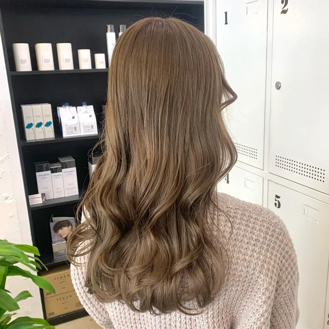 ロング カラー ヘアカラー トリートメント 🌷ラベンダーピンク 顔まわり🌷ねいろのヘアスタイル