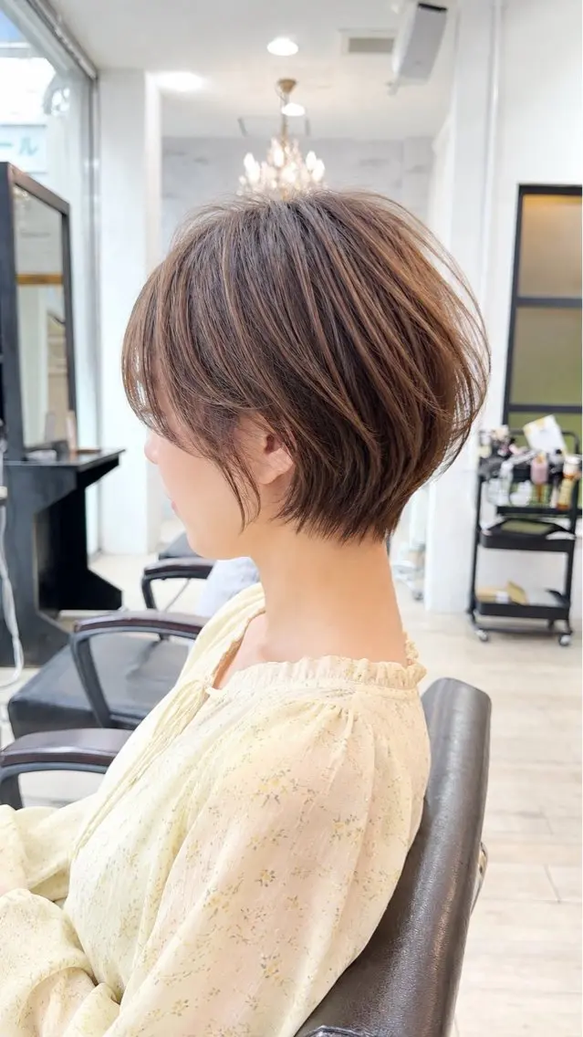 ショート ショートヘア 似合わせカット/心斎 橋/ヘアセットのヘアスタイル