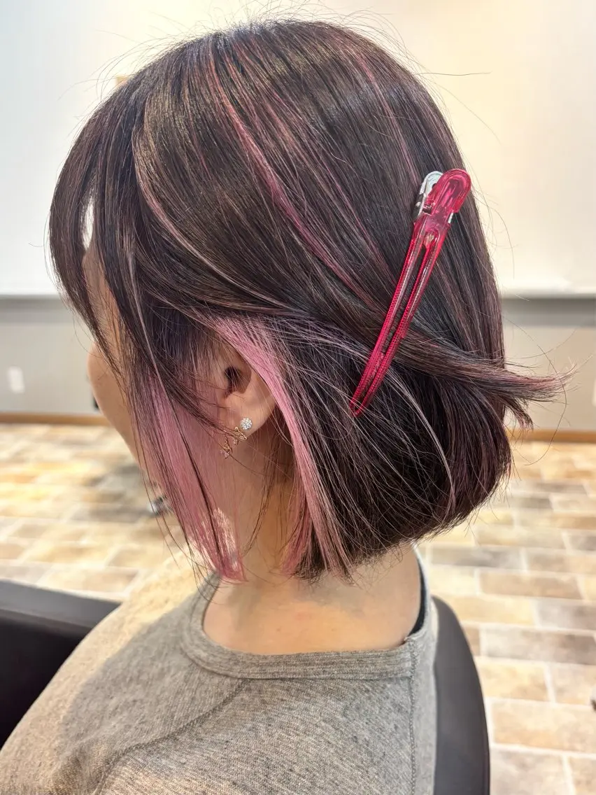 ショート カラー ヘアカラー&縮毛矯正 STAR☆RIVERのヘアスタイル