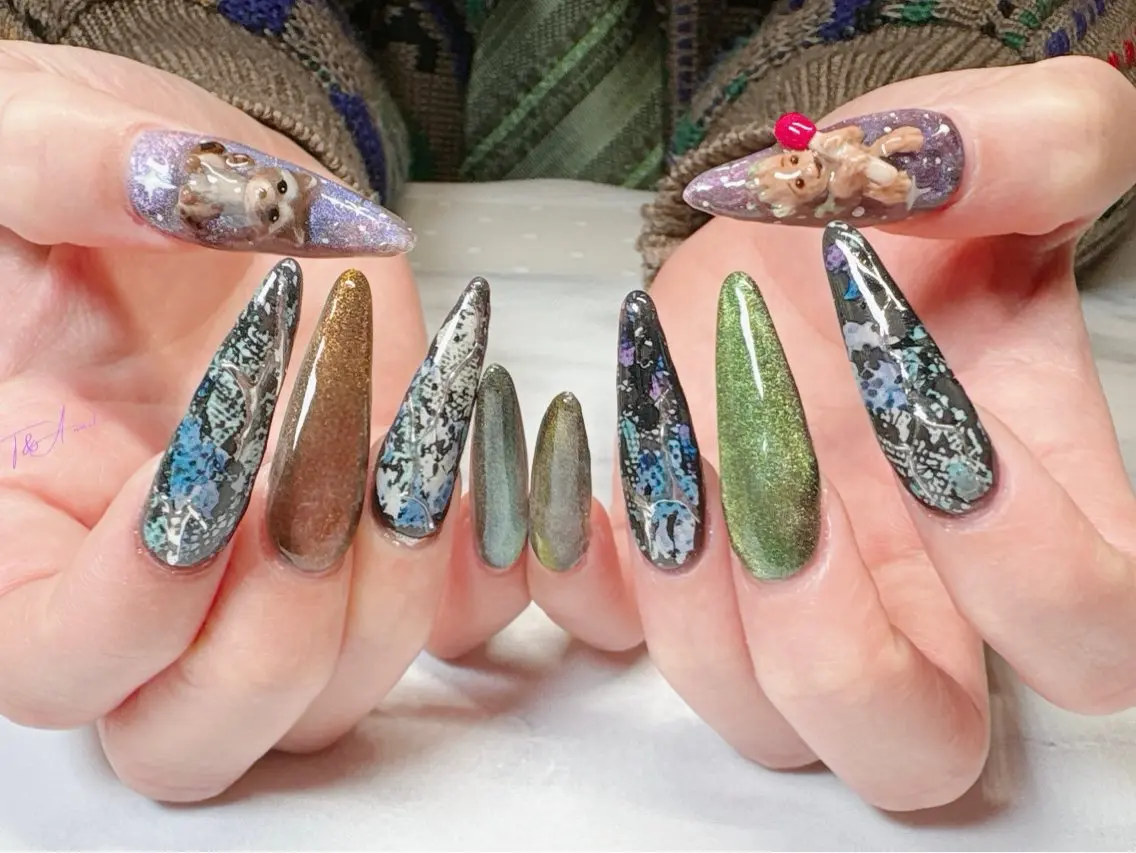 ネイル 長さ出し ジェルネイル ロングネイル スカルプネイル T&A nailのネイルデザイン