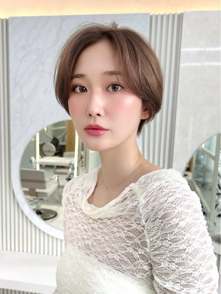 ショート カラー パーマ ヘアカラー トリートメント 銀座✨ショートボブ ショート/坂本亜裟海のヘアスタイル