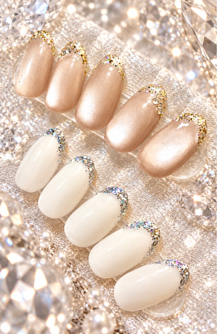 ネイル フレンチネイル ガラスフレンチ ハンドネイル Rafinesse Nail salonのネイルデザイン