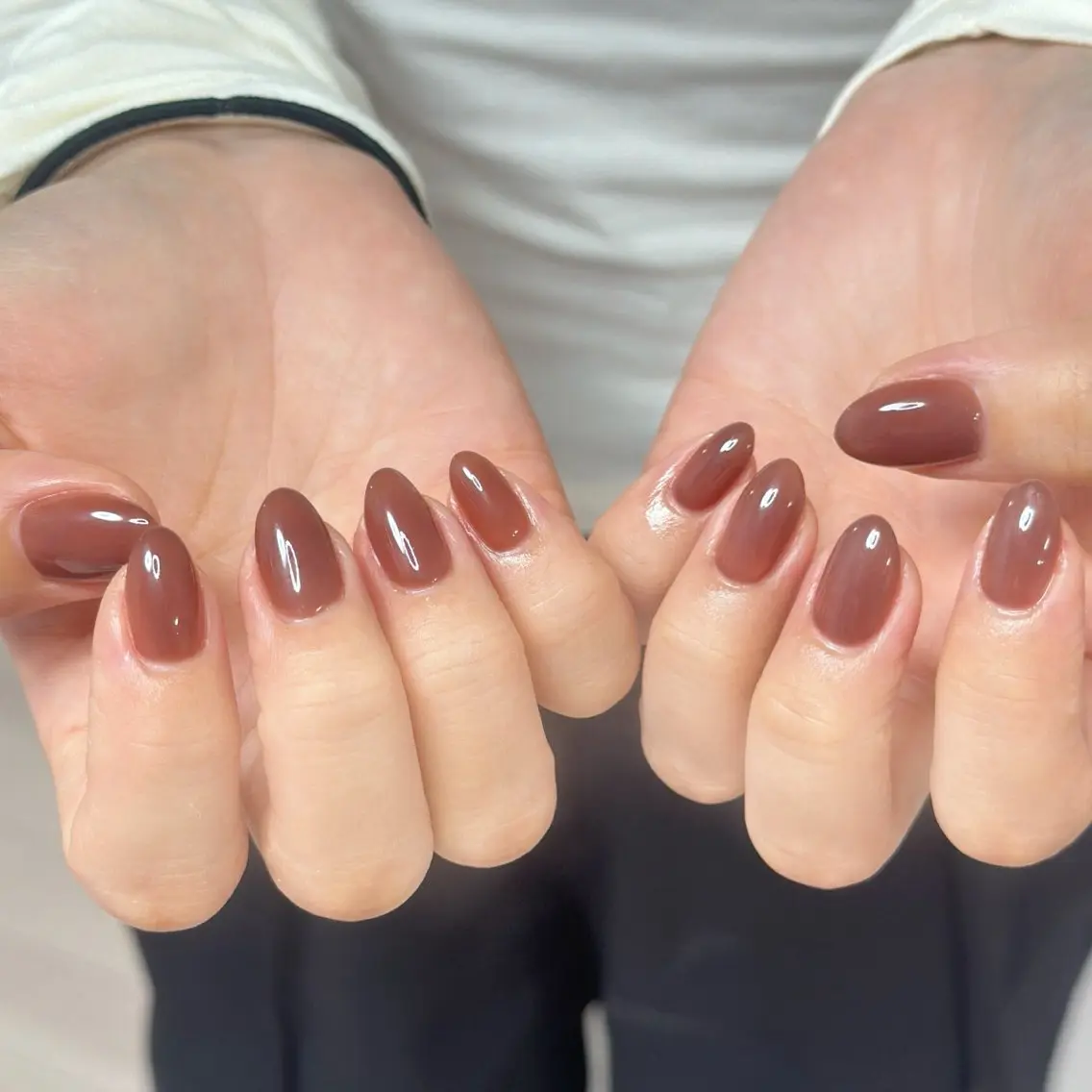 ネイル アートネイル オーロラネイル チークネイル フレンチネイル ガラスフレンチ 🎀YooLi Nail salonのネイルデザイン