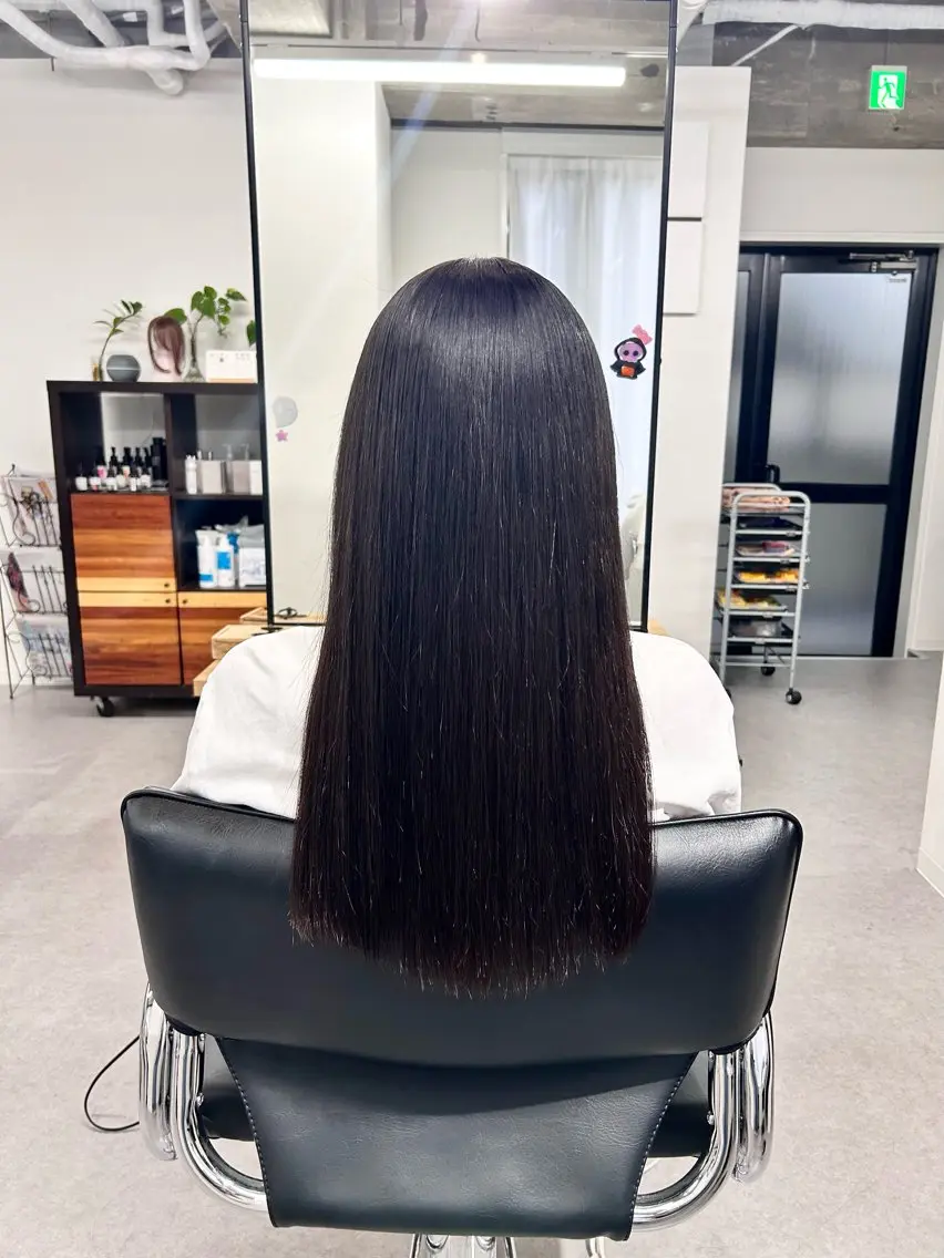 ロング 縮毛矯正 縮毛矯正 ambiance コゴミのヘアスタイル