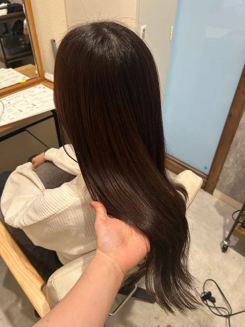 ロング カット ヘアカラー トリートメント 森田 遥菜のヘアスタイル