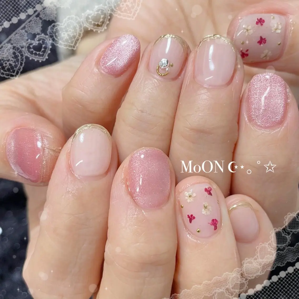 ネイル ハンドネイル ハンドケア MoON...❤︎ MeGuのネイルデザイン