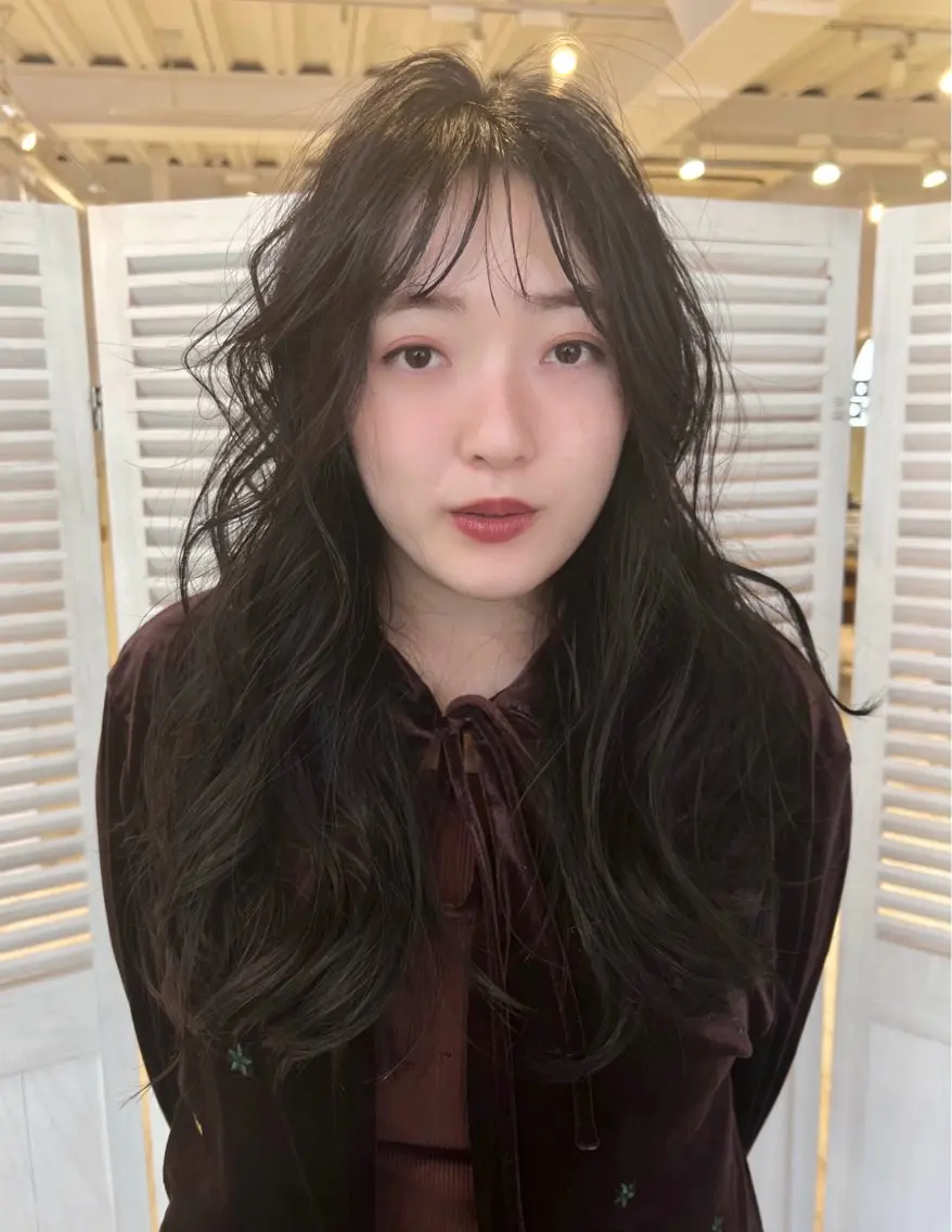 ロング レイヤーカット 韓国ヘア 🎀華澄のヘアスタイル