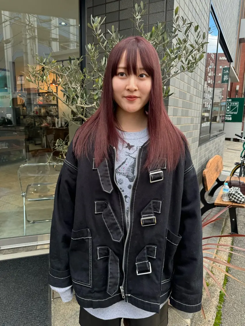 セミロング カラー ケアカラー トリートメント ヘアカラー トリートメント (h)wim ウィムのヘアスタイル
