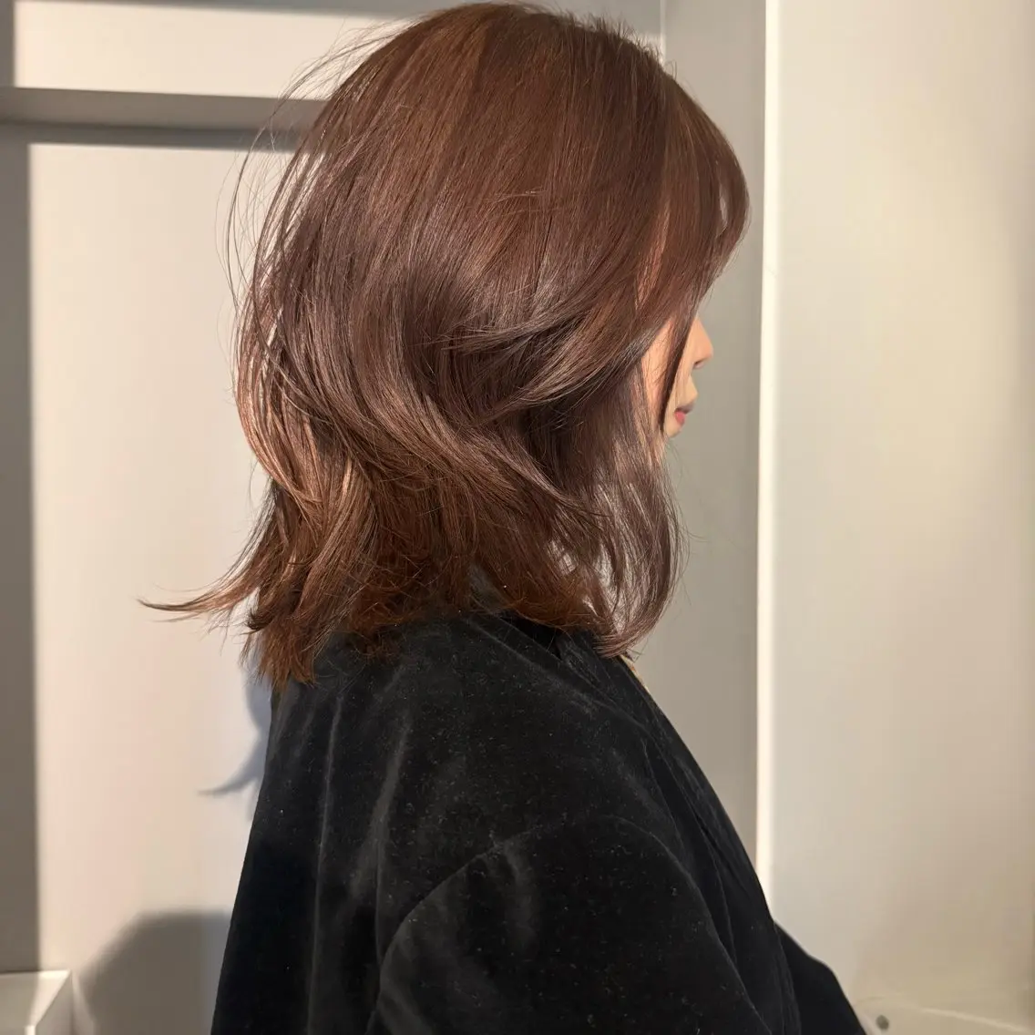 セミロング レイヤーカット ヘアカラー トリートメント ヘッドスパ Mizobe misakiのヘアスタイル