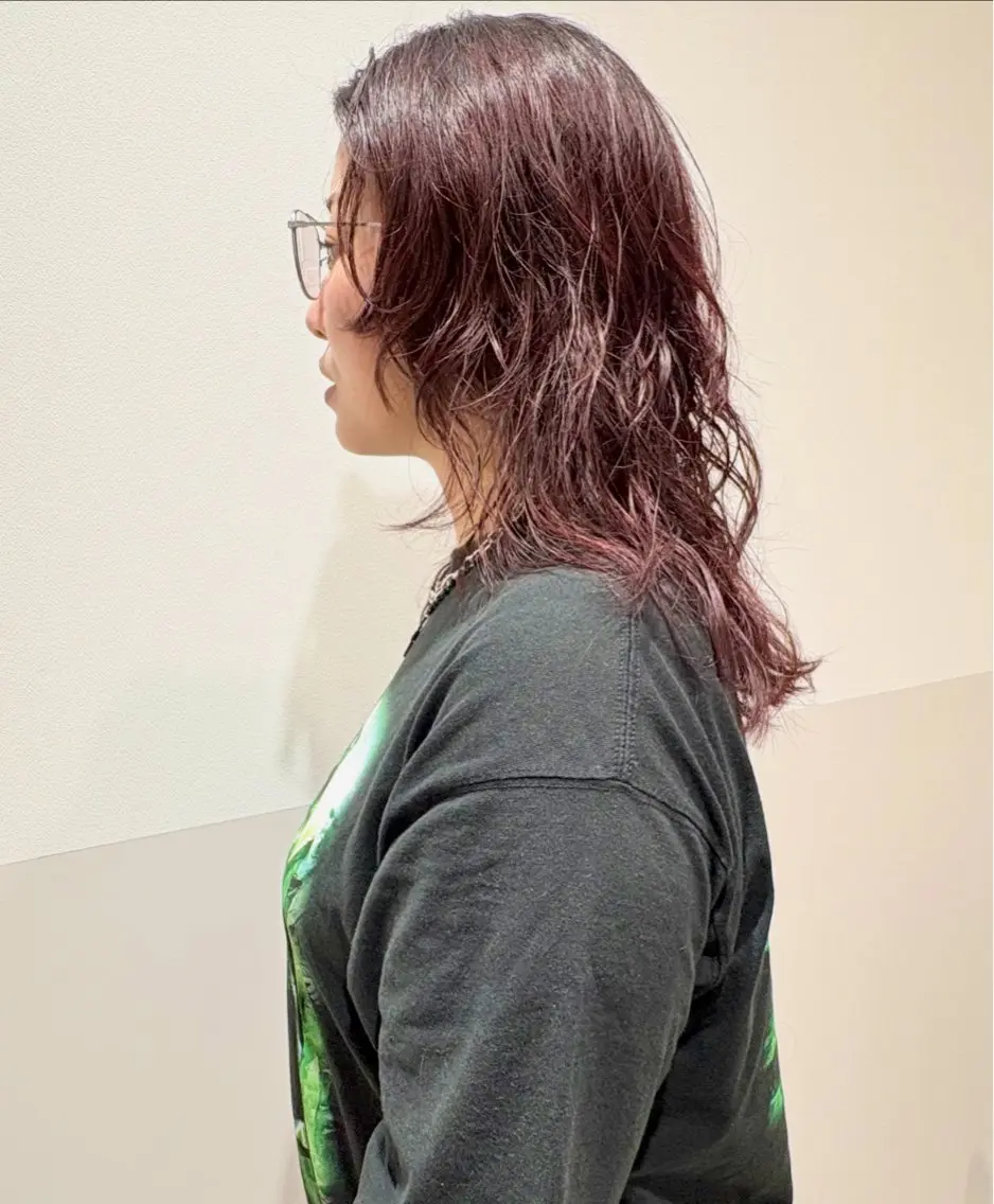 セミロング カラー ヘアカラー era shioriのヘアスタイル