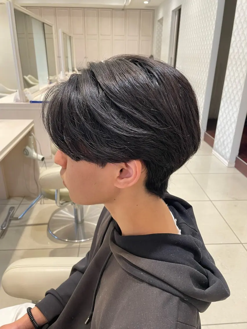 パーマ メンズ 縮毛矯正 カット パーマ 白髪ぼかしデザイン ハイライト/宮本純登のヘアスタイル