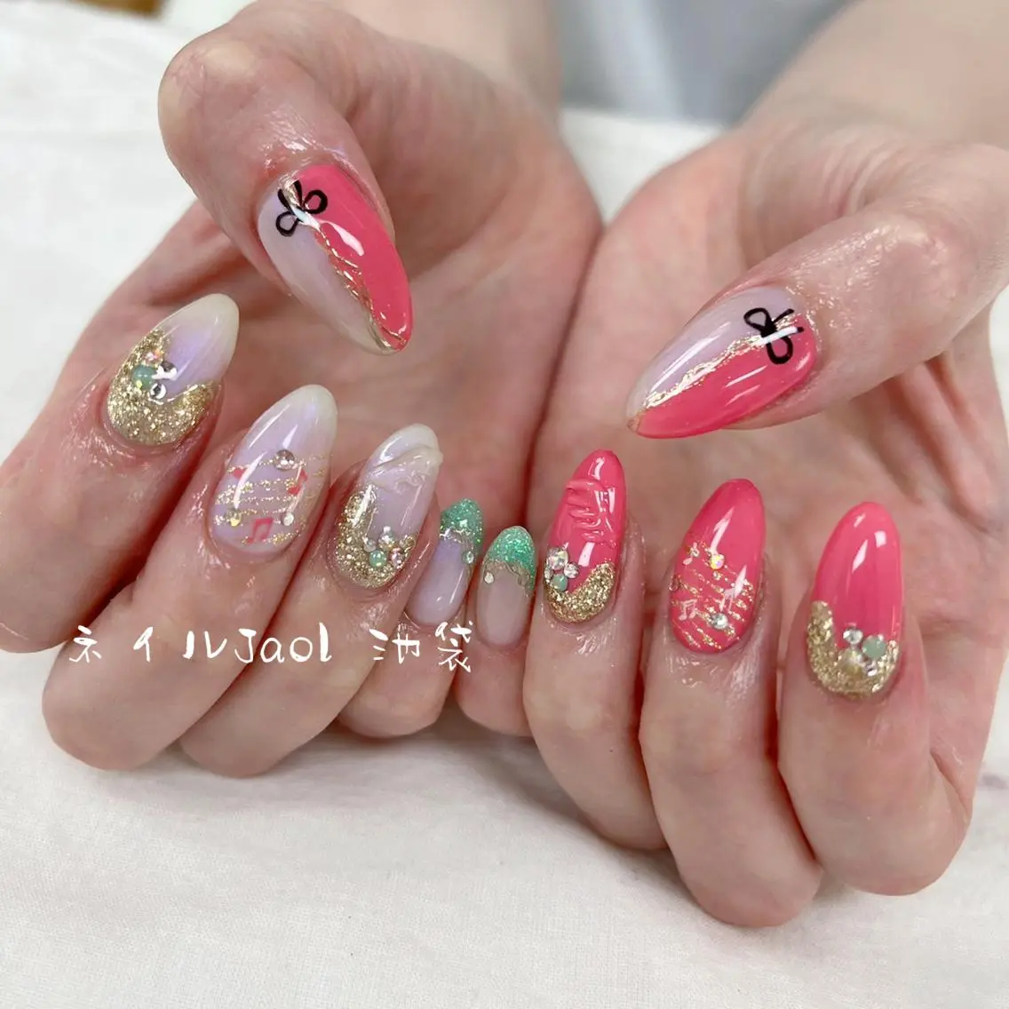 セミロング ネイルJaol 池袋のネイルデザイン
