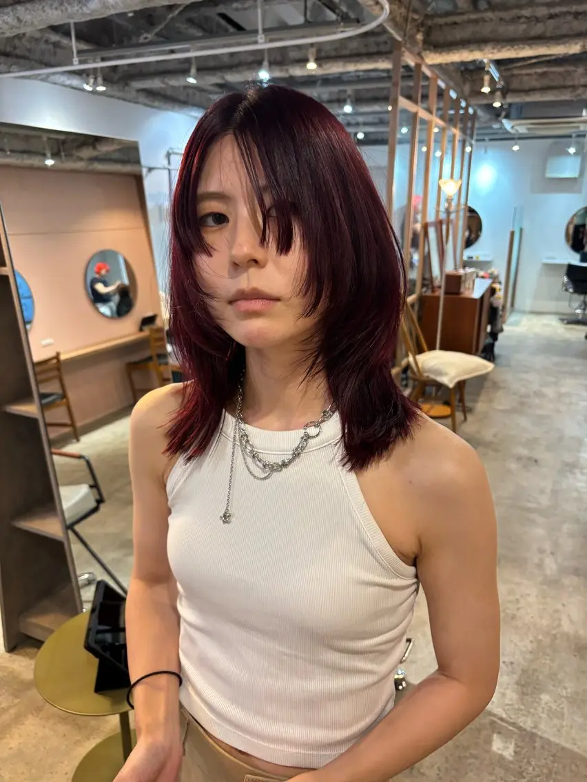 セミロング カラー カット ヘアカラー トリートメント Hayashi Shioriのヘアスタイル
