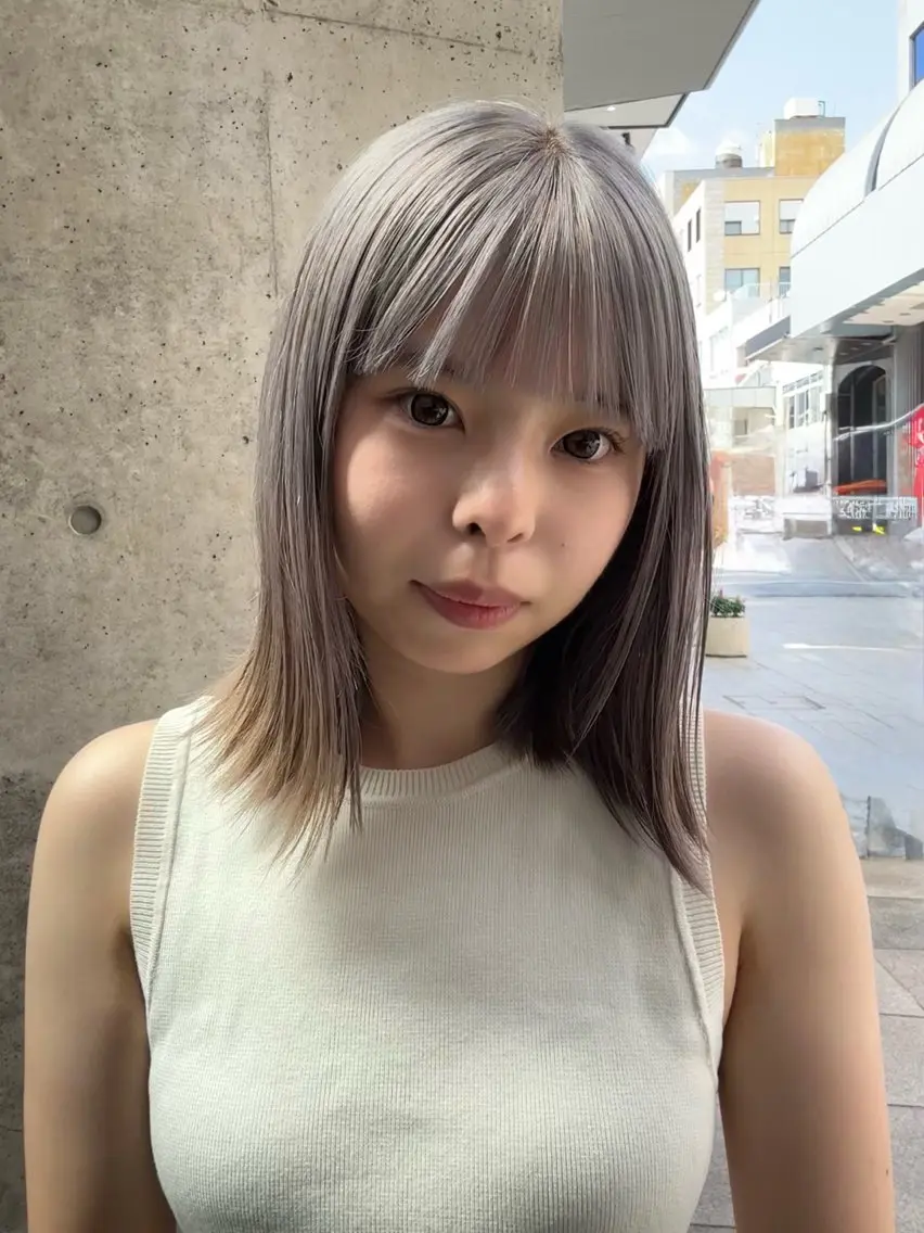 ミディアム カット ヘアカラー ミヤザキ ソウマのヘアスタイル