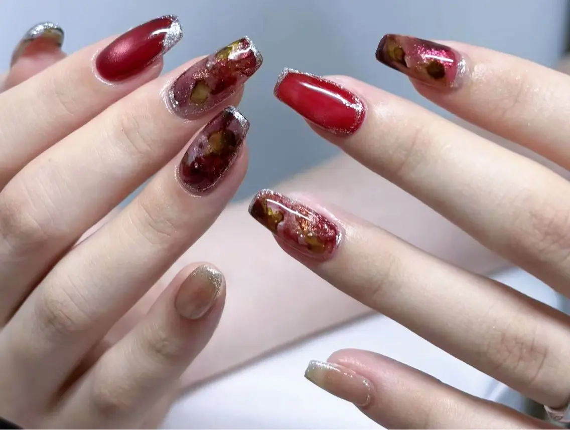 ネイル アートネイル ジェルネイル マグネットネイル Lu nailsalonのネイルデザイン