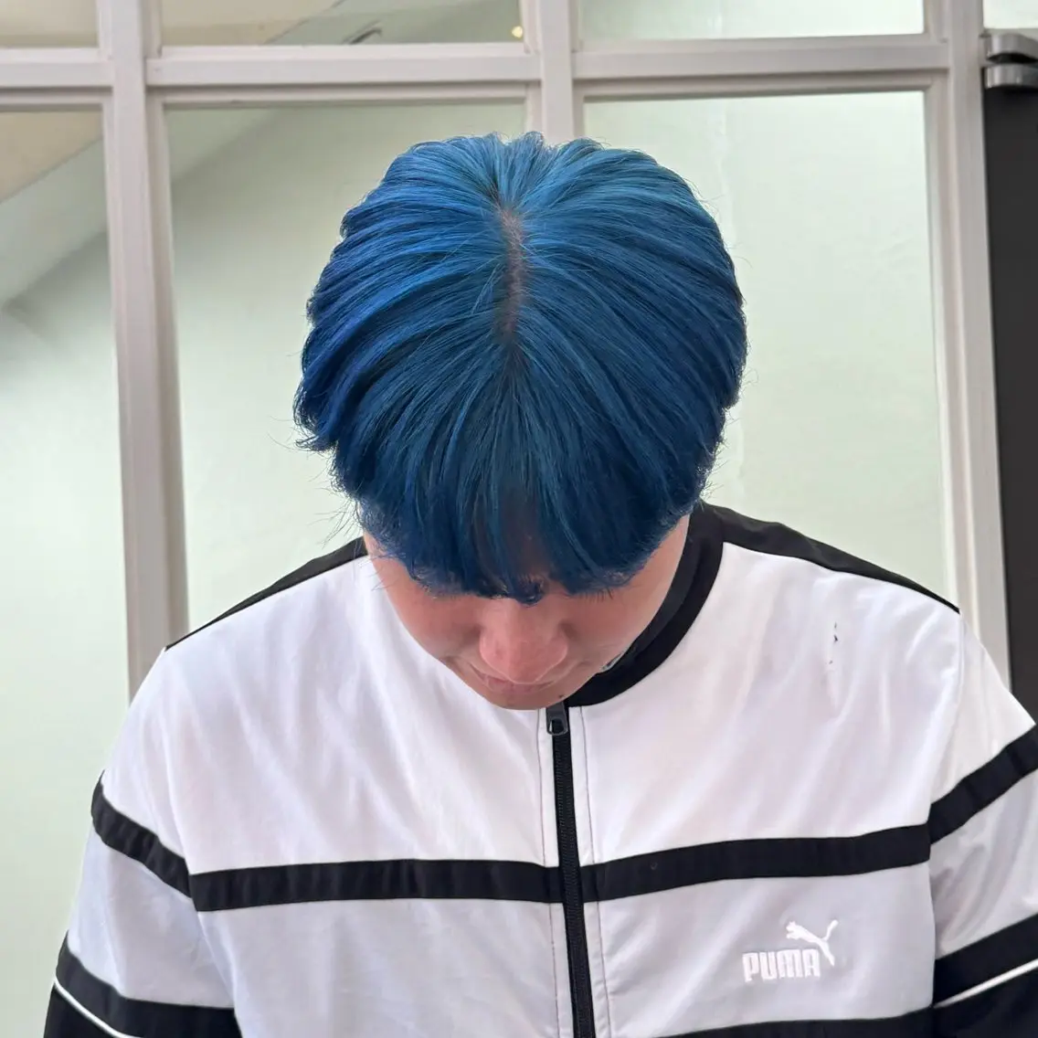カラー メンズ メンズブリーチ 黒髪 ブリーチ ブルーカラー ブルーブラック ヘアカラー ⭐️フウタ⭐️/郡山 /透明感カラーのヘアスタイル