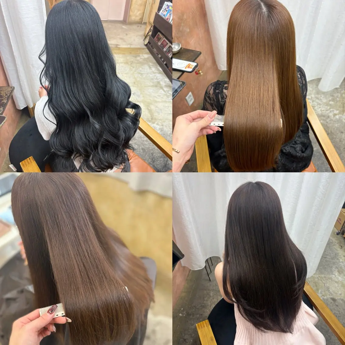 ロング 髪質改善 ヘアカラー トリートメント Retsu /UniQのヘアスタイル