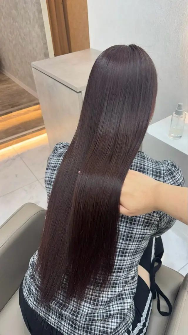 ロング カラー ゆうな🍒/熊谷/ ワンカラーのヘアスタイル