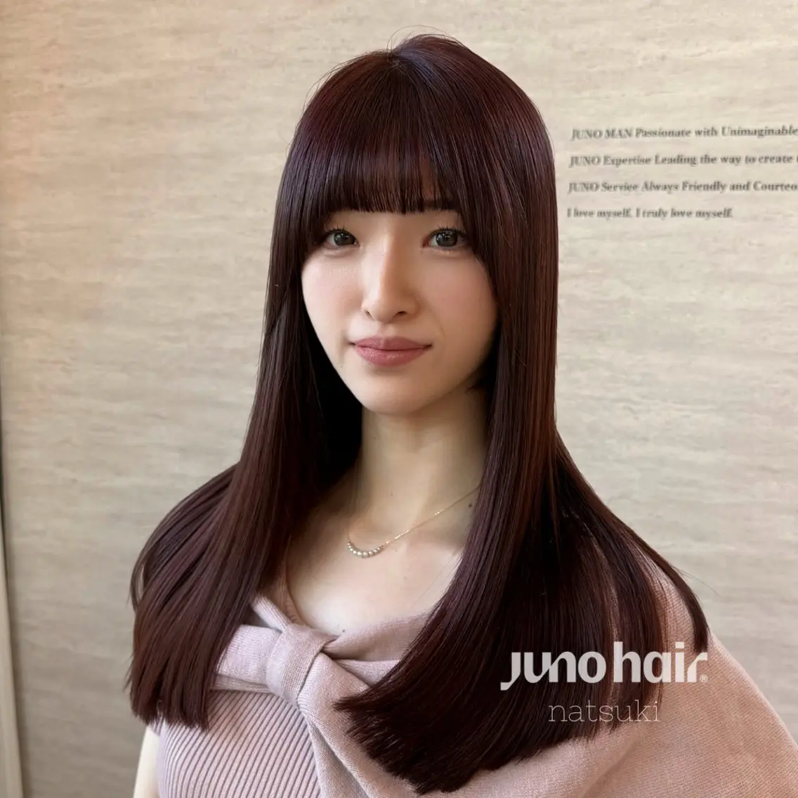 ロング 韓国風ヘア カット 縮毛矯正 韓国レイヤー🪽 無重力パーマナツキのヘアスタイル