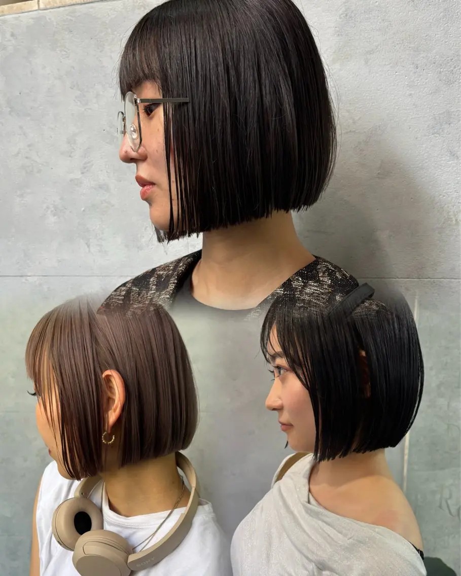 ミディアム ボブ カット ボブ×レイヤーカット 透明感カラー/Fuuのヘアスタイル