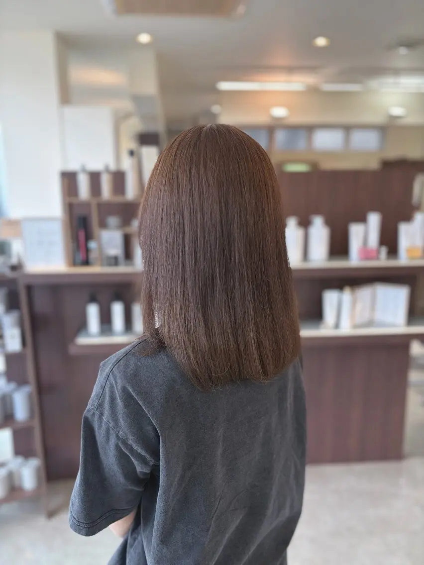 ミディアム カラー ベージュカラー ミント ミントベージュ 似合わせカット 🌻トレンドカラー /艶カラー/あい🌻のヘアスタイル