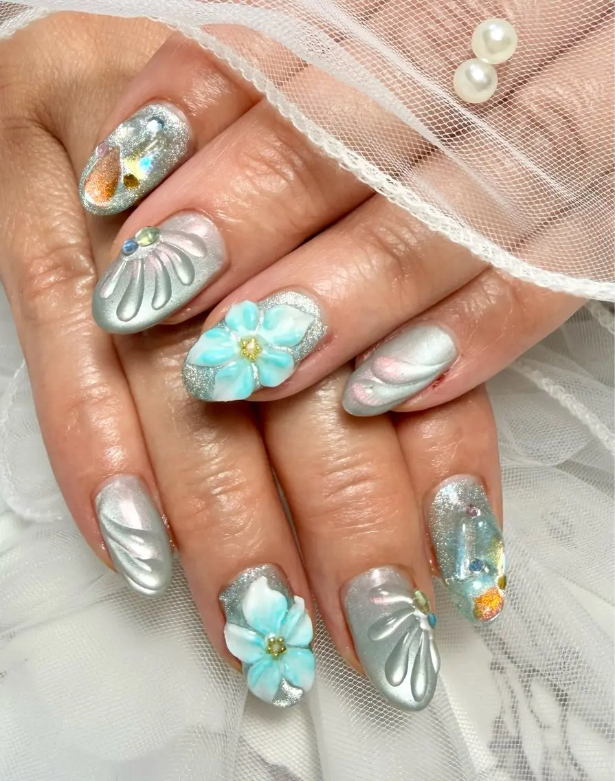 ネイル アニマル柄 アートネイル チークネイル フラッシュネイル フラッシュマグ Mai’s nailのネイルデザイン