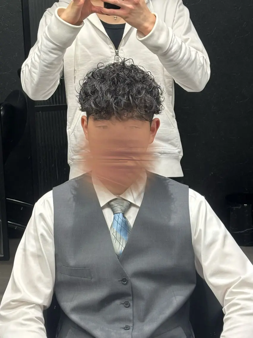 パーマ メンズ メンズパーマ スペインカール メンズ専門🔥/池袋 りくとのヘアスタイル